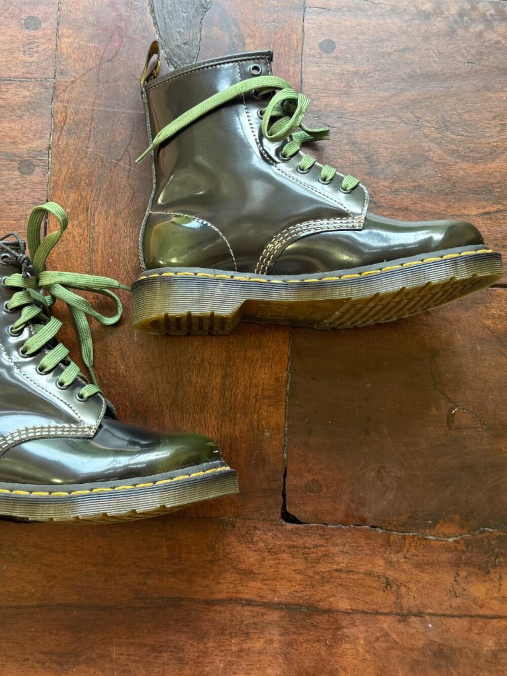 Dr. Martens x The Clash 1460 Boots Black Patent Leather Sz US Mens 7/Women’s 9 - Picture 9 of 13